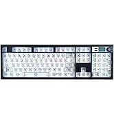 GMK104 Barebones Keyboard Kit with Screen&amp;Knob,QMK/VIA Programmable BT5.0/2.4GHz/Type-C Tri-Mode ...