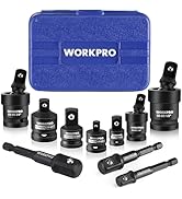 WORKPRO 10 Pieces Impact Socket Adapter Set with Case, Includes 4pc Adapter and Reducer Set, 3pc ...