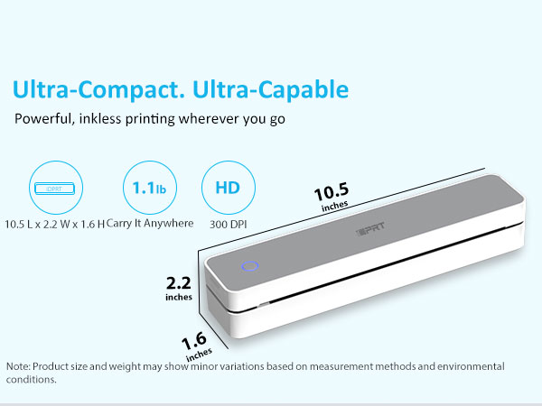 inkless Portable Printer for Travel, Wireless Thermal Printer