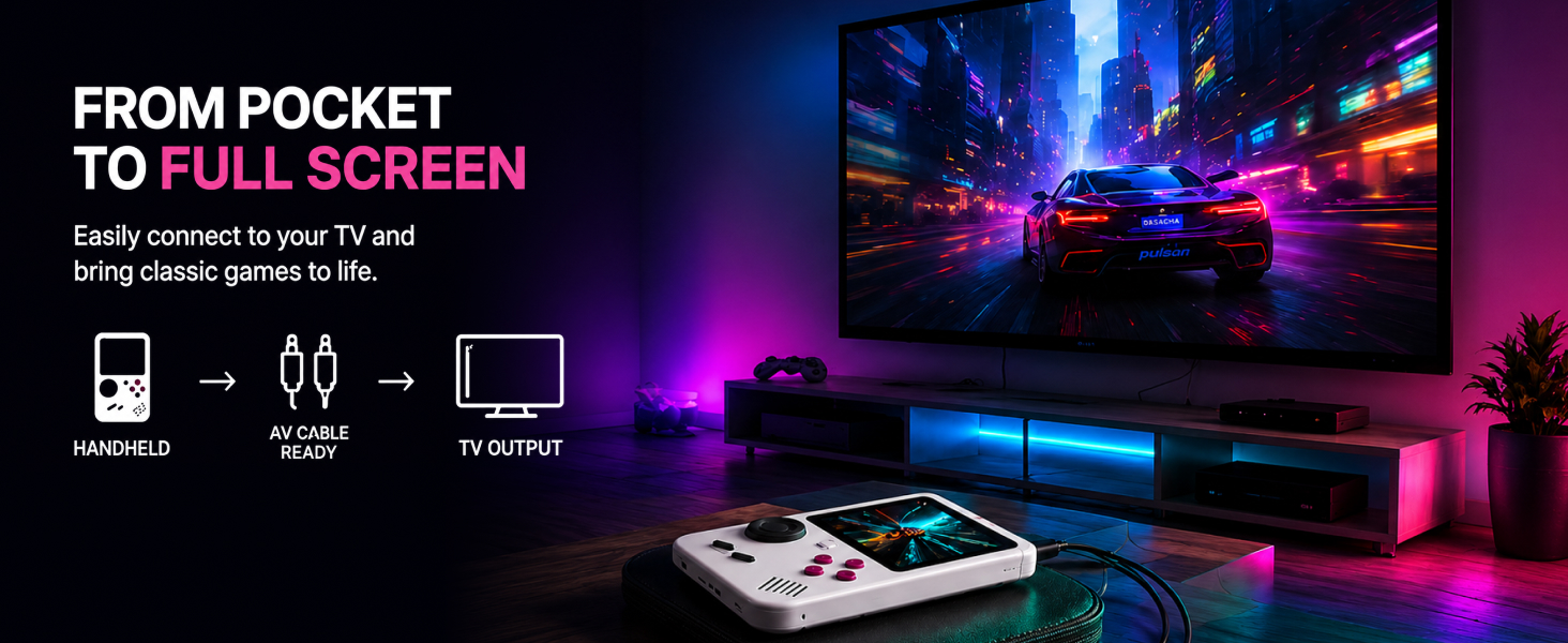 portable retro game console handheld gaming console with built in games and controller