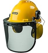 Oregon 563474 Chainsaw Safety Protective Helmet with Visor Combo Set, Yellow