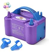 NuLink Electric Portable Dual Nozzle Balloon Blower Pump Inflation for Decoration, Party [110V~12...