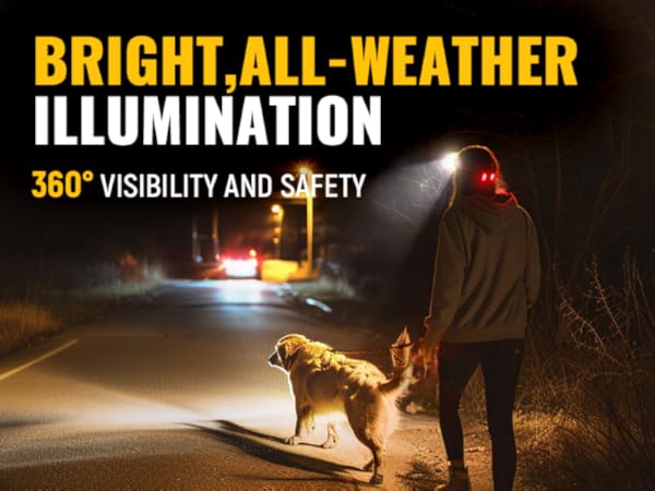 BRIGHT, ALL-WEATHER ILLUMINATION, 360° VISIBILITY AND SAFETY