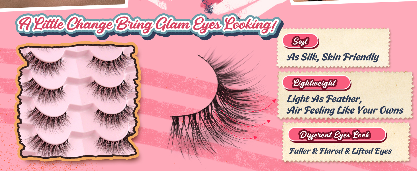 lashes cateye natural eyelashes fake eye lashes