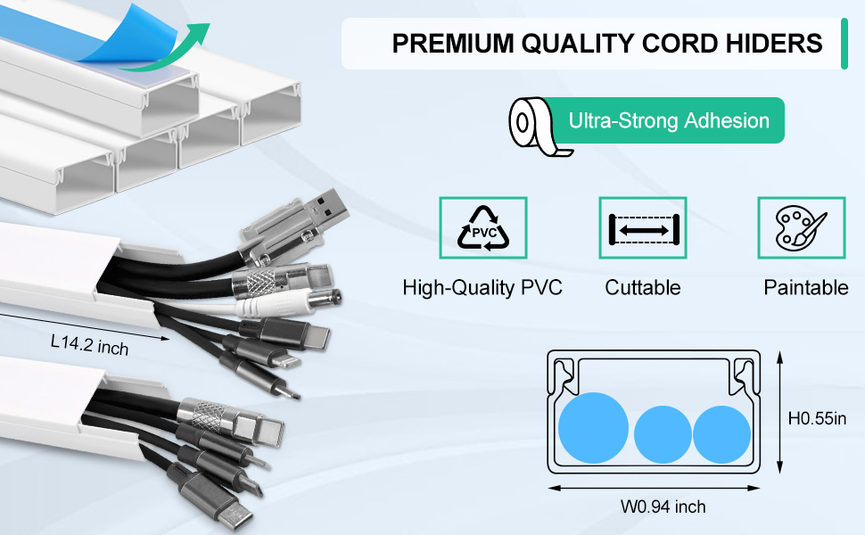 Cord Hider, 85.2in TV Cable Hider
