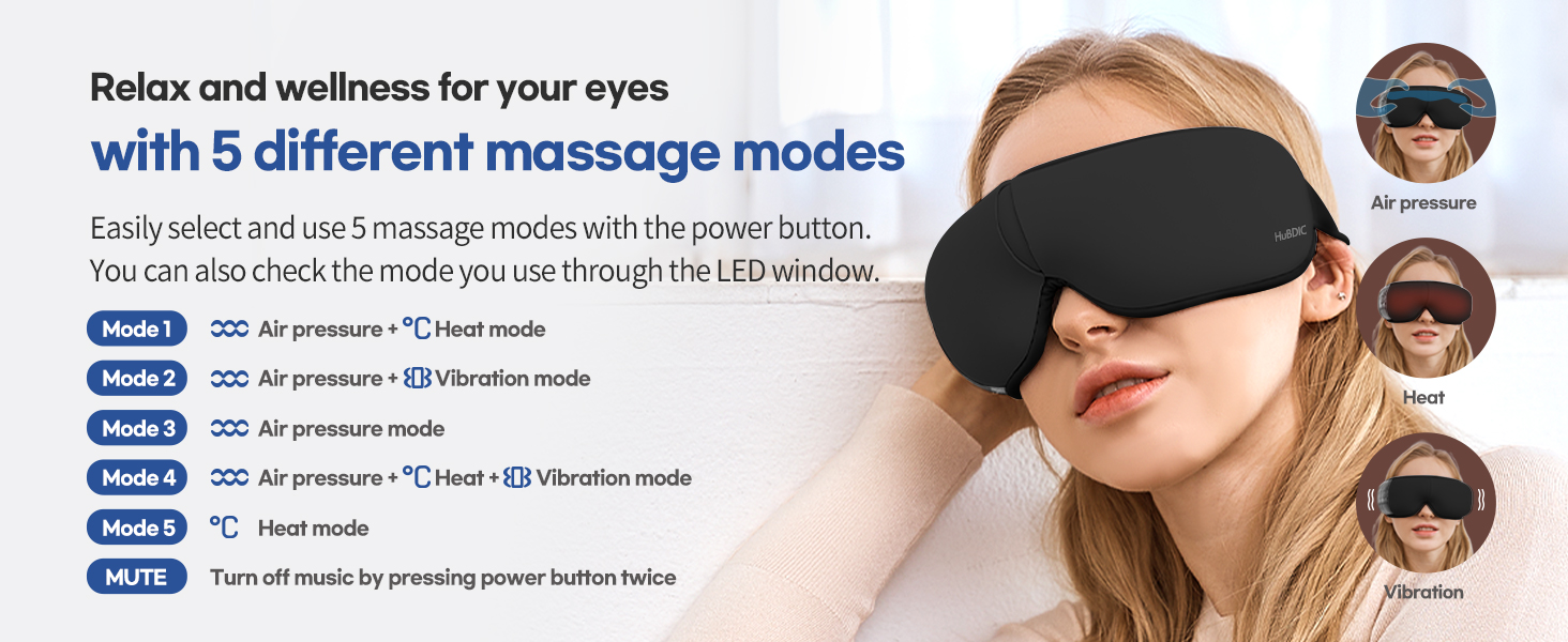 5 different massage modes