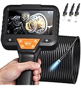 50FT Endoscope Camera with Light -IP67 Waterproof Borescope Inspection Camera with 4.3" IPS Scree...