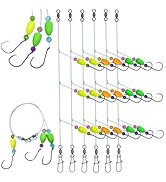 DAMIDEL 6Pcs Pompano Fishing Rigs Ready Kit,3 in 1 Float Rigs with Triple 3/0 Circle Hook for Sur...