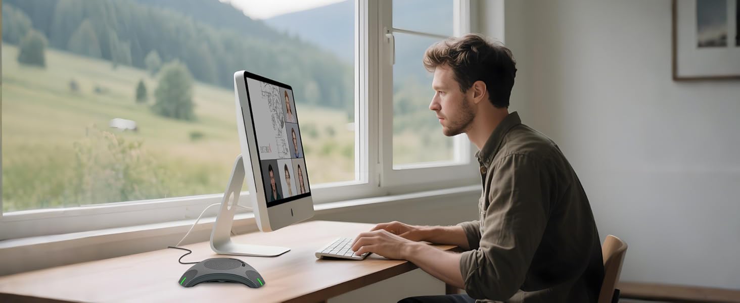 conference speaker and microphone
