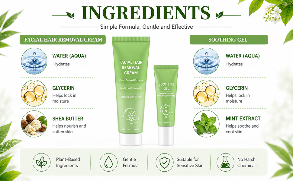 Facial Hair Removal Cream for Women