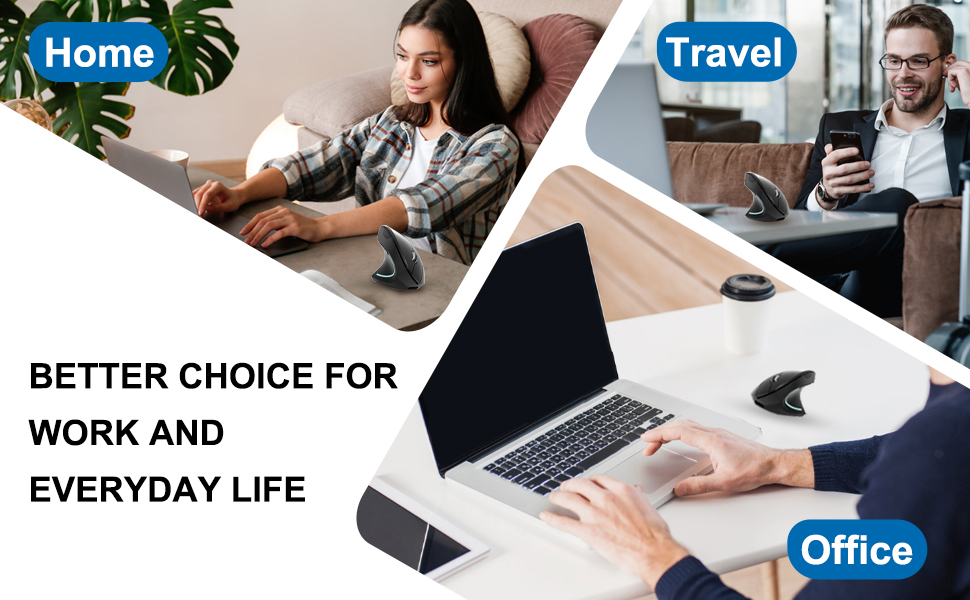 Rechargeable Ergonomic mouse Bluetooth