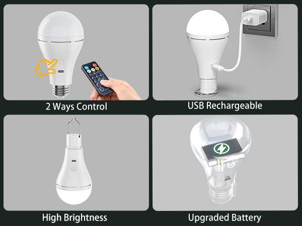 Brightown E26 Rechargeable Bulb