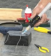 LEXIVON Butane Soldering Iron Multi-Purpose Kit | Cordless Self-Igniting Adjustable Flame 7-Tip S...