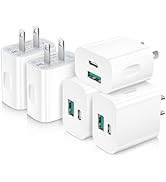 USB C Charger Block, TypeC Charging Blocks 5Pack, 20W PD Quick Fast Charger Box Brick Cube Compat...