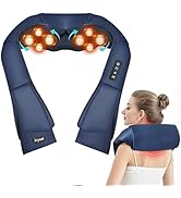 Joyset Shiatsu Neck and Back Massager with Heat,Electric Shoulder Massager for Pain Relief Deep T...