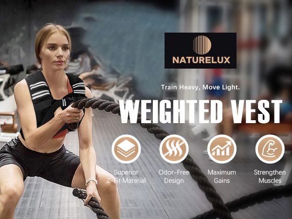 NATURELUX Weighted Vest Men or Women