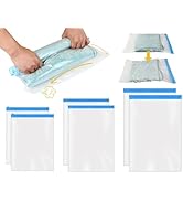 YCConcept 6 Pack Space Saver Vacuum Storage Bags Hand Roll Compression Bags for Travel Luggage Ho...