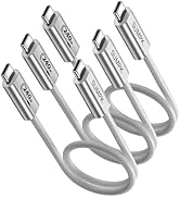 SUMPK 240W USB C to USB C Cable 2FT, Short USBC to USBC Cable, Compatible with iPhone 16/16 Pro/1...