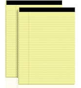 Roneky Yellow Legal Pads, 8.5 x 11 Note Pads, 2 Pack College Ruled Notepads 8.5 x 11 Lined Paper,...