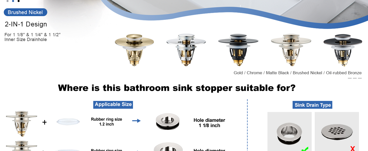 pop up sink stopper