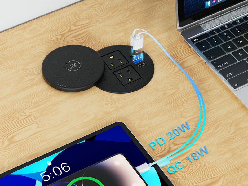desk power grommet
