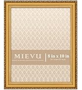 MIEVU 8×10 Picture Frame Gold - Picture Frames for Wall Hanging And Tabletop Display, Ornate Phot...
