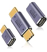 Duttek USB C Extender Adapter (3 Pack), 40Gbps USB C Coupler, USB C Male to Female Adapter and US...