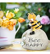 Garden Decor Bee Outdoor Statues Sculpture Bumblebee Figurine for Patio Lawn Porch Yard Backyard ...