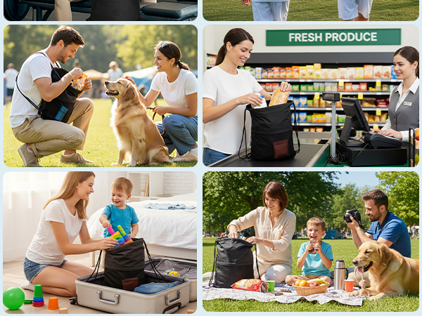 One TILYMOL bag for gym, sports, picnics, shopping &amp; outdoor fun. Versatile carryall.