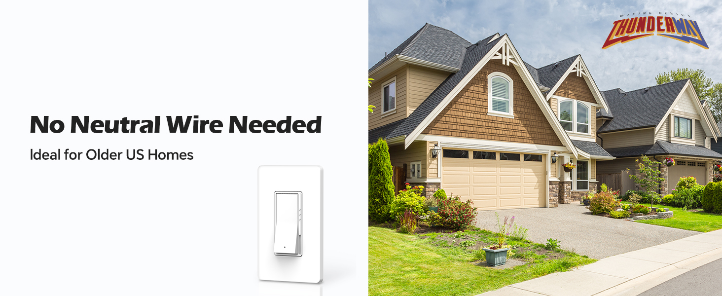 dimmer light switch-No Neutral Wire