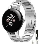 Miimall Metal Band Compatible for Google Pixel Watch 4(2025)/3 45mm 41mm Band, No Gap, Men Busine...