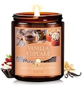 Fall Candle, Vanilla Cupcake Scented Candles for Home, Natural Soy Autumn Candle Aromatherapy Can...