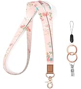 Rimilak Neck Lanyard Key Chain, Long Lanyard Strap Keychain Holder for Women Men Car Keys ID Badg...