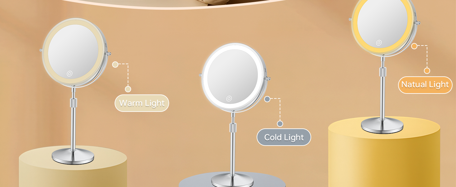 Rechargeable Vanity Desktop Mirror