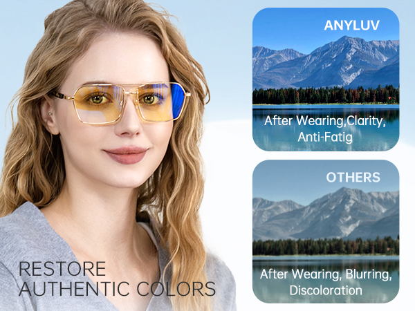 blue light glasses for woman men blue light blocking gaming glasses for computer use eye strain