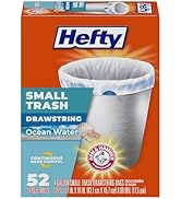 Hefty Small Trash Bags, Ocean Water Scent, 4 Gallon, 52 Count