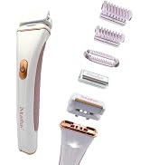 Women’s Electric Shaver &amp; Pubic Hair Bikini Trimmer – Wet &amp; Dry Painless Dermaplane Electric Shav...