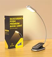 Glocusent Posh Premium Book Light for Reading in Bed with Timer, 16-LED Rechargeable Reading Ligh...