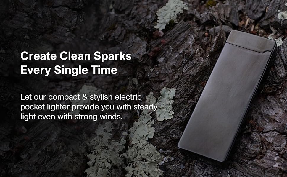 Our compact, stylish, and windproof arc lighter can withstand strong winds when lighting outdoors
