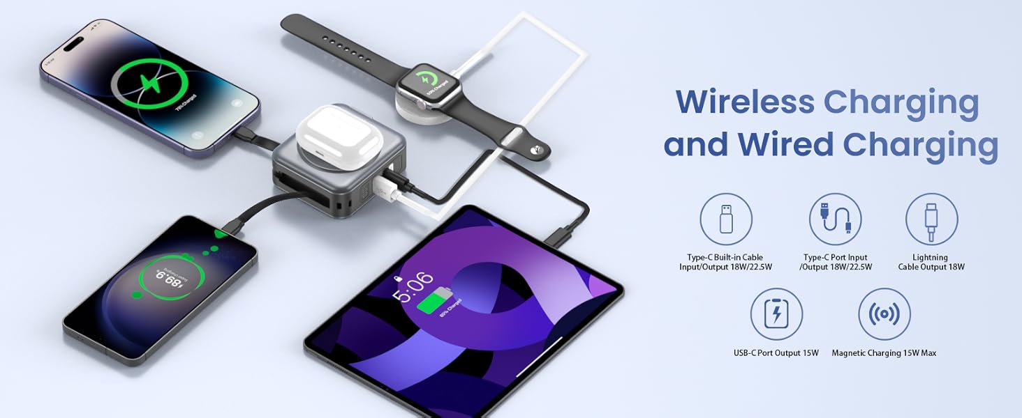 portable wireless magnetic power bank