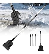 Ice Chopper with 66" Stainless Steel Long Handle, Heavy Duty Flat Shovels Ice Scraper for Winter ...