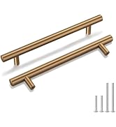 goldenwarm 25 Pack Champagne Bronze Cabinet Pulls Gold Cabinet Handles 5 inch(128mm) Champagne Dr...