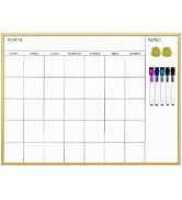 VUSIGN Magnetic Monthly Calendar Whiteboard, 17'' x 23'' Dry Erase Calendar for Wall Office Schoo...