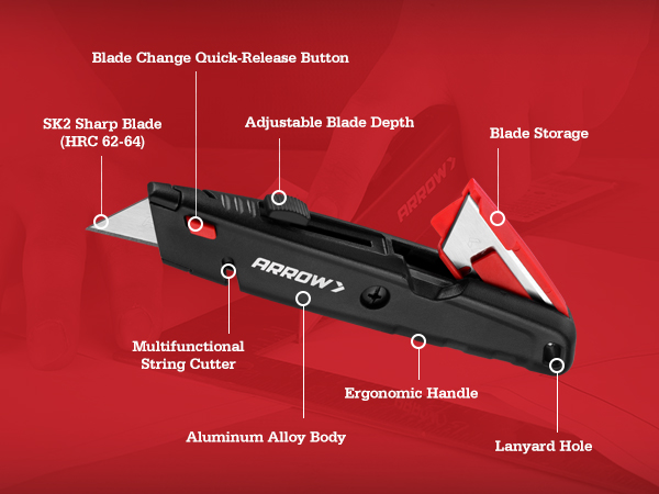 utility knife safety box cutter opener razor blade knife belt pocket knife retractable boxcutter