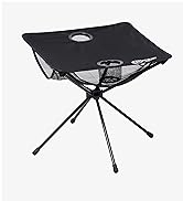 PORTAL Folding Camping Table, Ultralight Compact Aluminum Mesh Table with Carrying Bag, Small Bea...