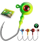 LUCKYFISHING Jig Heads Crappie Jigs Walleye Jigs Heads for Fishing Gifts for Men 1/16oz 1/8oz 1/5...