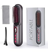 LAMA Cordless Hair Straightener Brush, 130 Million Plasma, 11 Temp Settings, 20s Fast Heating, 90...