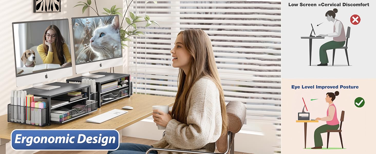 monitor stand for desk organizers and accessories computer stand riser office organization desktop