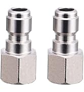RIDGE WASHER Pressure Washer Couplers, 1/4 Quick Connect Plug to Female NPT Thread Fitting, 5000 ...