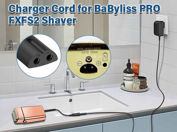 4.5V DC 4.5Volts Charger for BaByliss PRO FXFS2 FX-FS2 Foilfx02 Foil FX02 FXFS2G